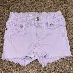 GAP Kids Lavender Distressed Denim Shorts